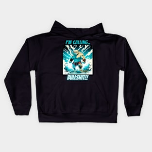 Im Calling Bullshit, Superhero Bulldog Kids Hoodie